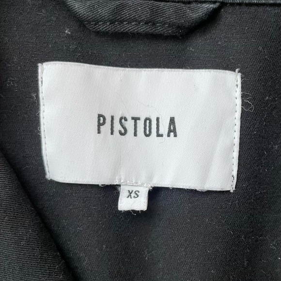 Pistola Camilo Star Print Military Shirt Jacket in Black - Picture 9 of 16